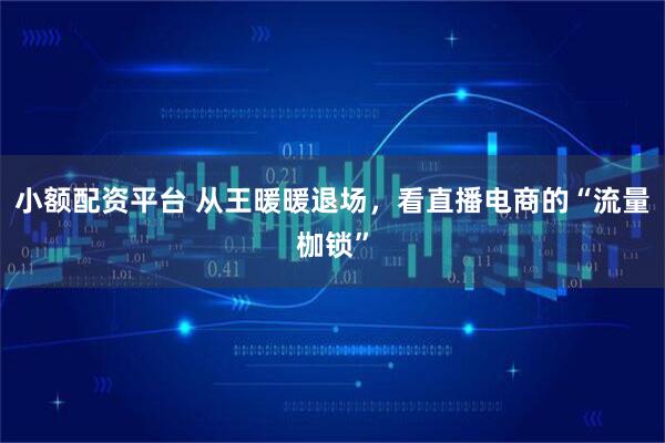 小额配资平台 从王暖暖退场，看直播电商的“流量枷锁”